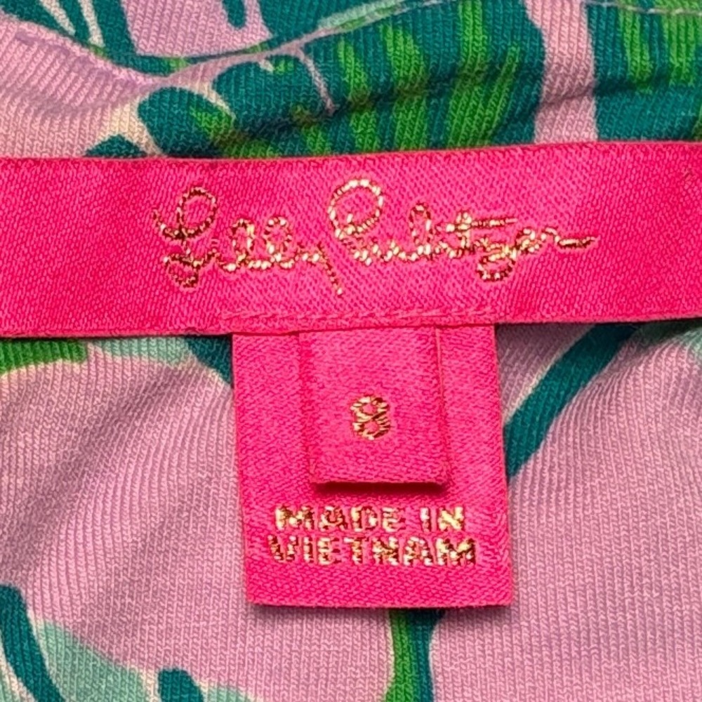 Lilly Pulitzer Dress 8 midi rayon stretch back zip beachy coastal old money chic - Picture 4 of 5